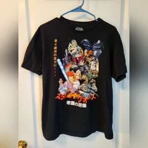 Black Mad Engine anime style Star Wars t-shirt
